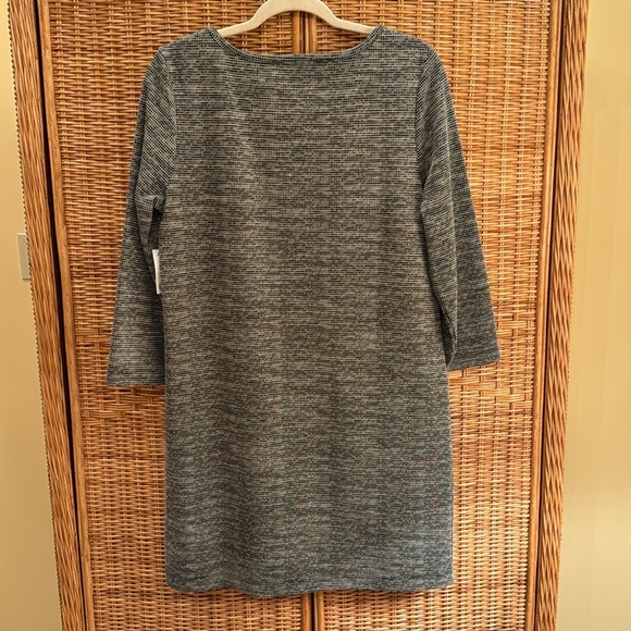 NWT Knee-length black birdseye knit dress with front pockets - Picture 5 of 8